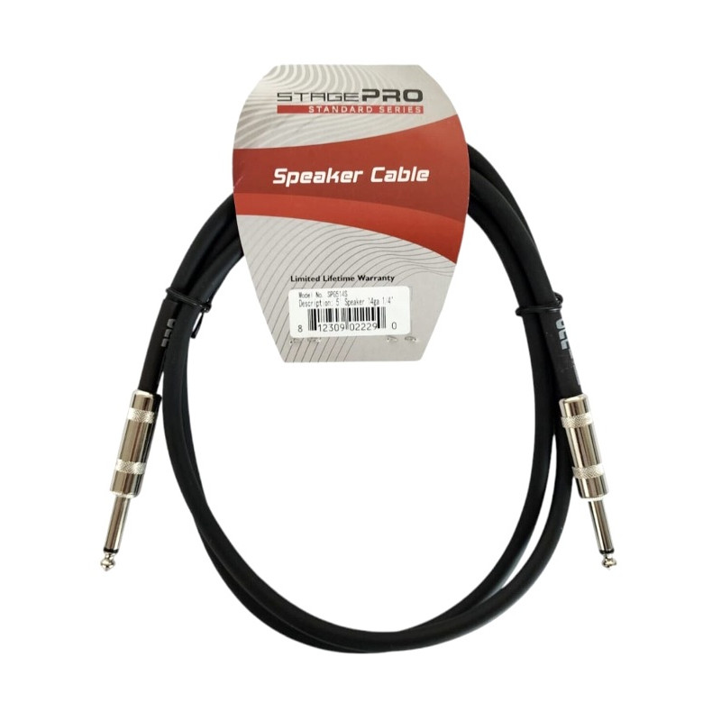 CABLE PARLANTE 1,5 MT CABEZAL/CAJA PLUG 6.3 MM MONO STAGEPRO SPG514S